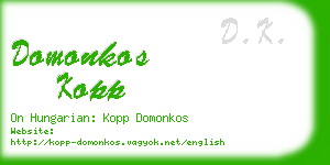 domonkos kopp business card